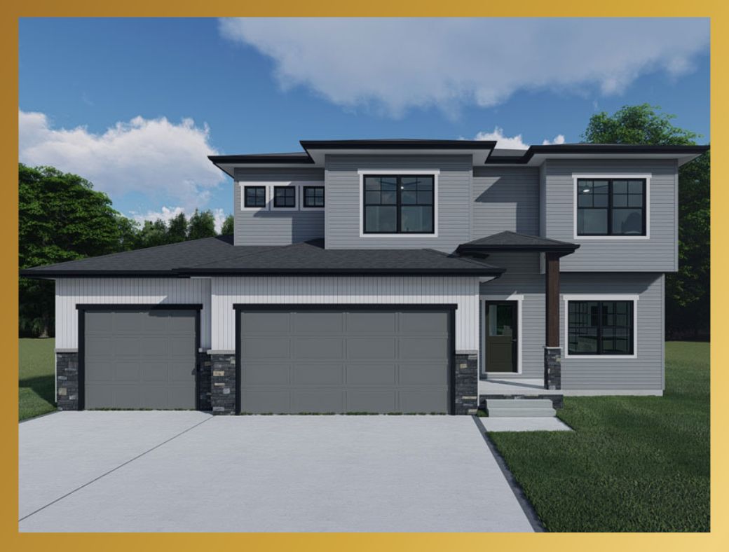 The Locksley 2 Story Floor Plan Front Elevation Bennington NE